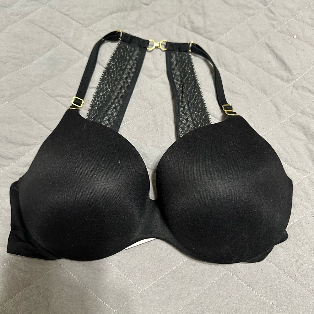 Victoria secret Black Lace racer back bra 32D